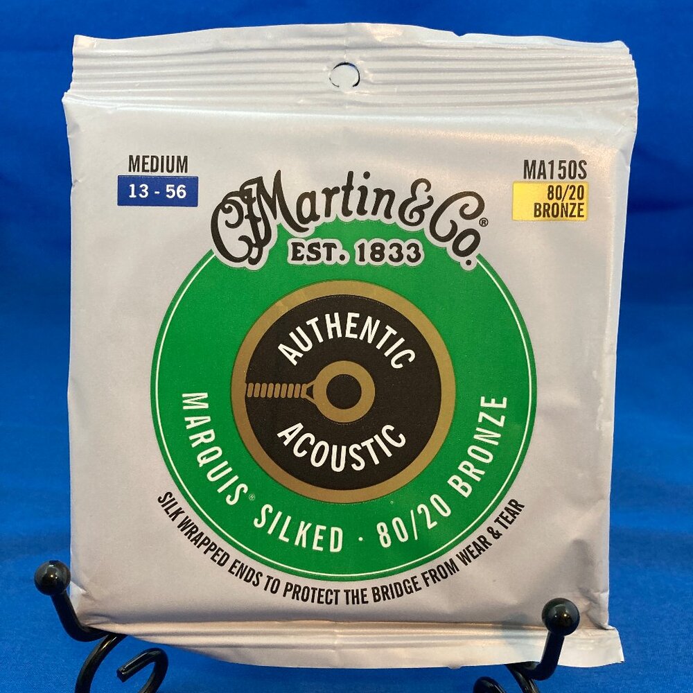 Martin MA150S Acoustic Marquis Silked 80/20 Bronze Guitar Strings 13/56 Medium